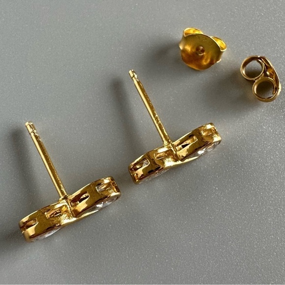 14K Gold Vermeil Infinity Stud Earrings - Picture 9 of 15